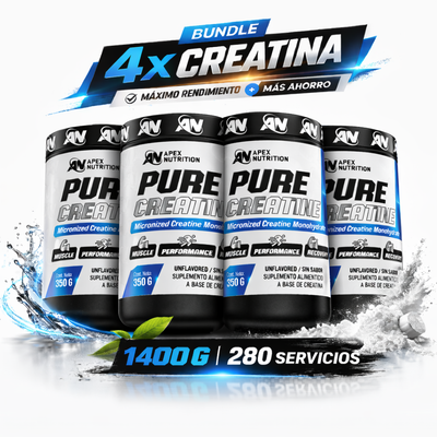 Pack 4X APEX Pure Creatine 1400 g | 280 servicios