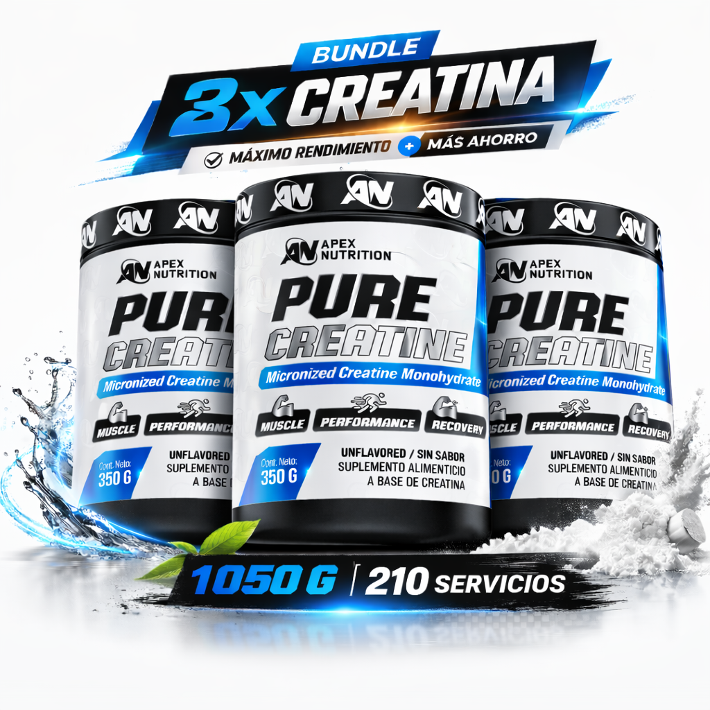 Pack 3X APEX Pure Creatine 1050 g | 210 servicios